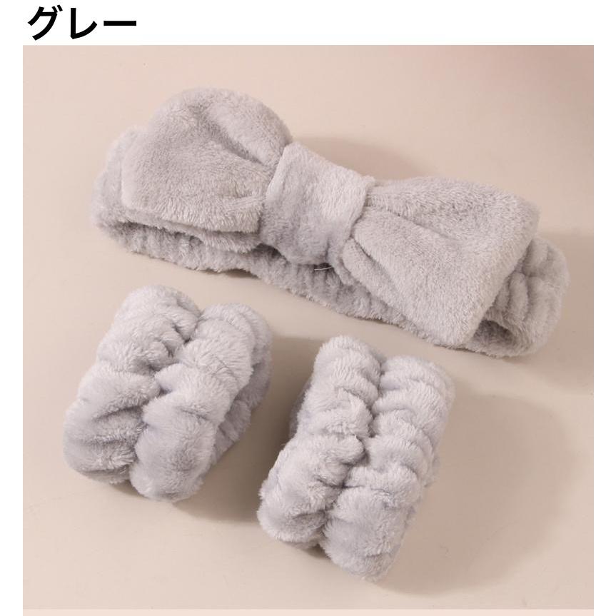 ヘアバンド リストバンド 左右 3点セット レディース 女性 ヘッド