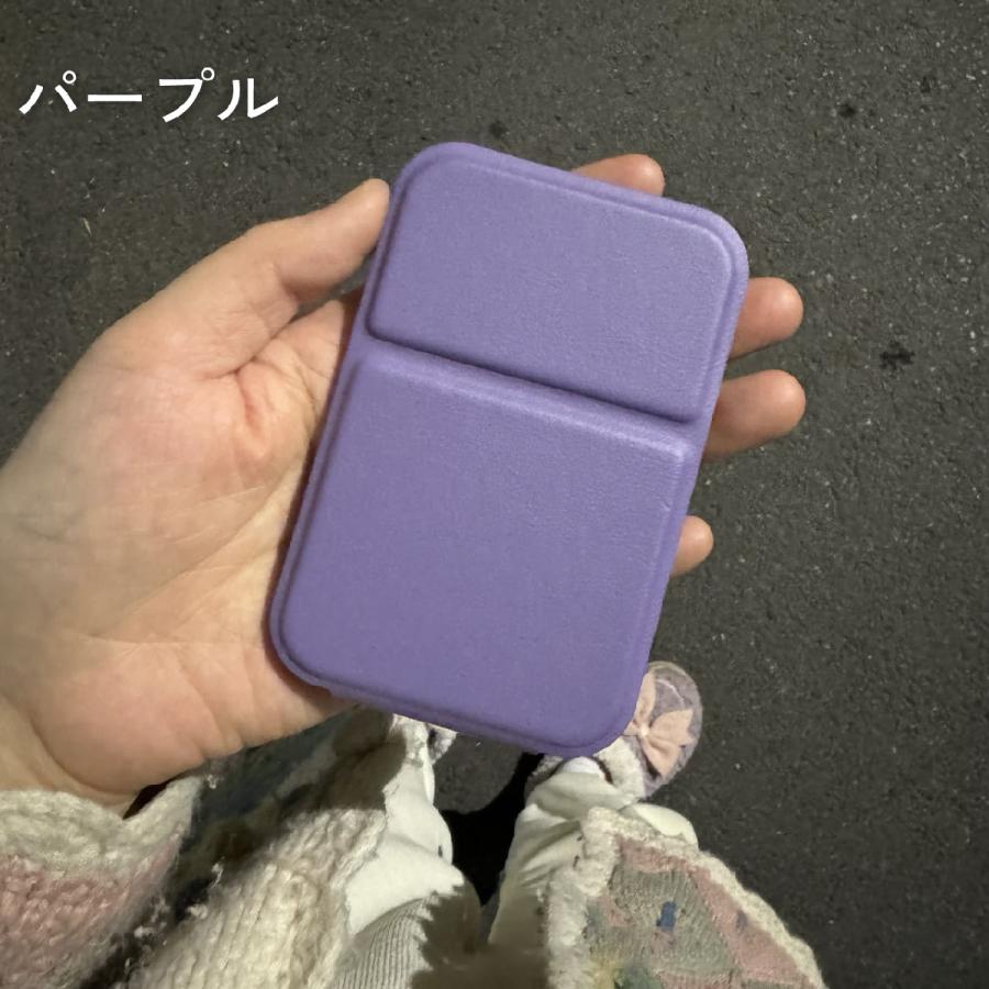 コンパクトミラー 手鏡 等倍 折りたたみ スタンド 自立 スクエア