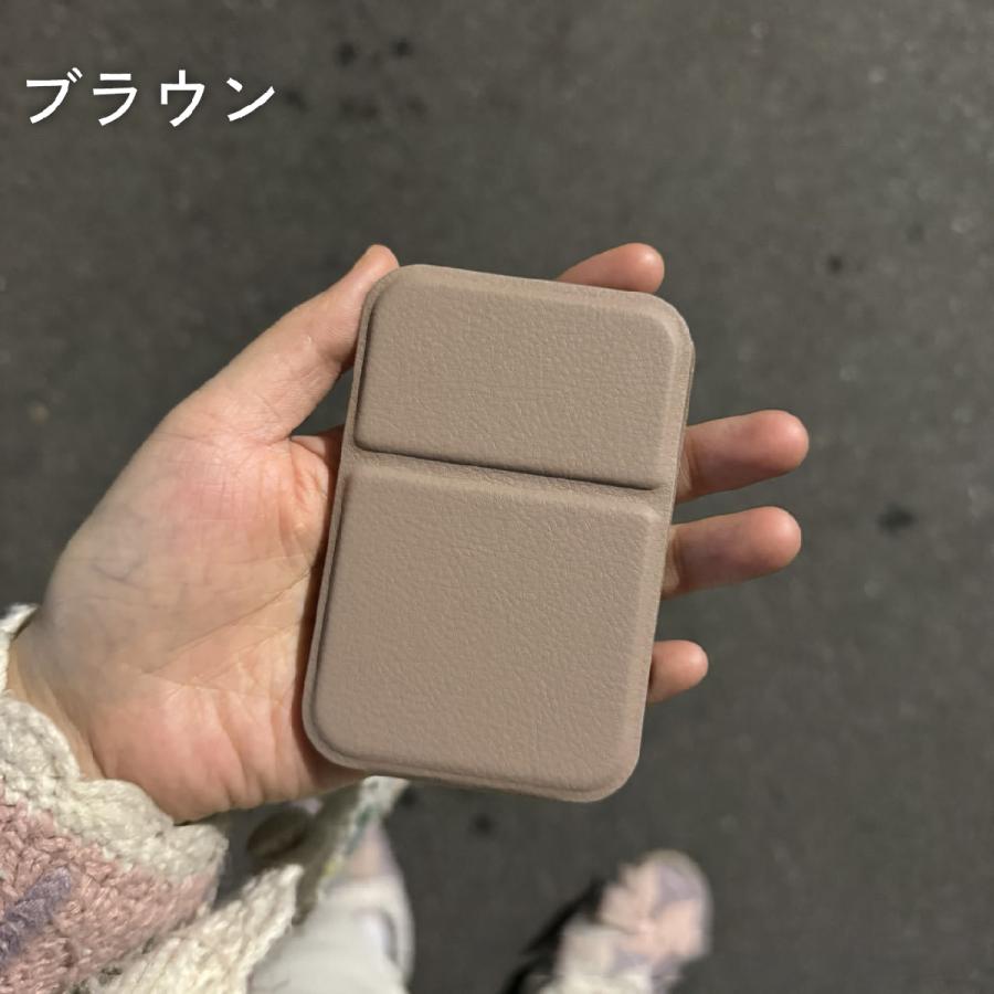 コンパクトミラー 手鏡 等倍 折りたたみ スタンド 自立 スクエア