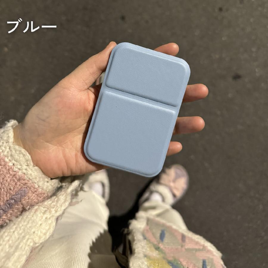 コンパクトミラー 手鏡 等倍 折りたたみ スタンド 自立 スクエア
