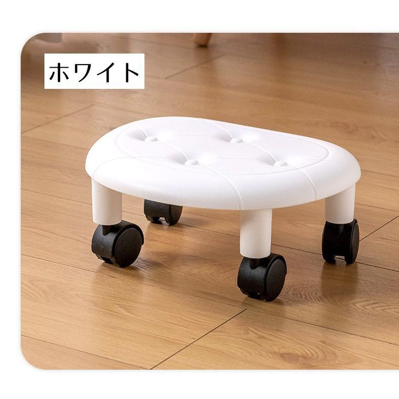 ロースツール キャスター付き 丸椅子 椅子 イス 作業イス 移動 回転