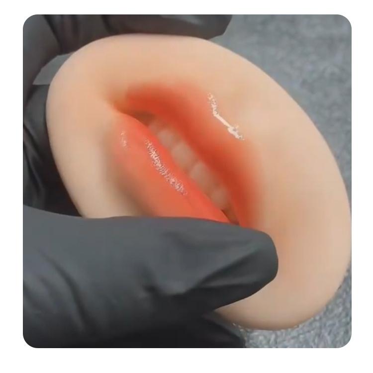 メイク練習用ソフトリップ メイクアップ リップボード 唇 模型 リップタトゥー練習 口紅 リップクリーム リップピアス シュミレーション やわらかい | ブランド登録なし | 02