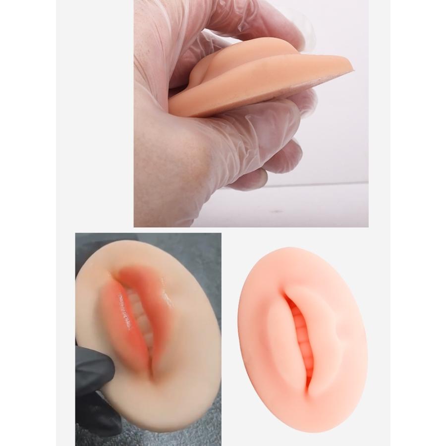 メイク練習用ソフトリップ メイクアップ リップボード 唇 模型 リップタトゥー練習 口紅 リップクリーム リップピアス シュミレーション やわらかい | ブランド登録なし | 07