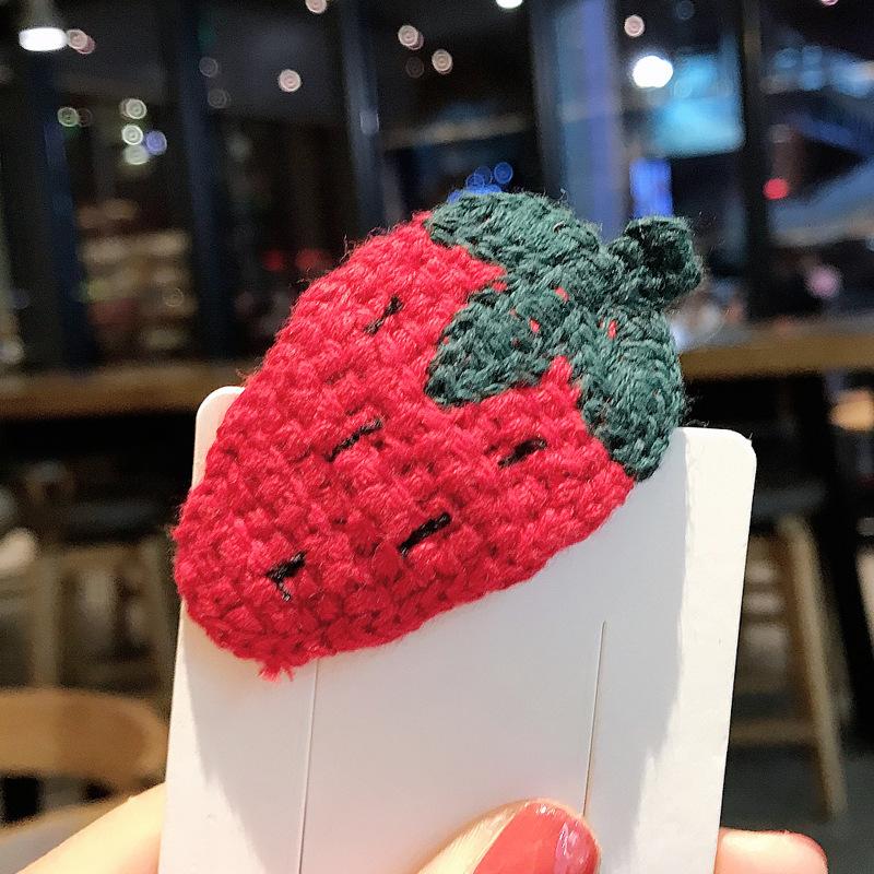 ヘアピン パッチンピン スリーピン ニット フルーツ フラワー 花