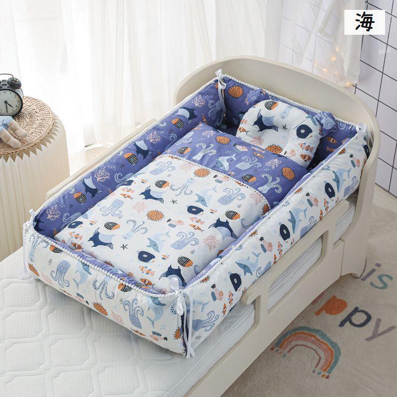 ベビー用寝具・ベッド salty plusnao ベッドインベッド 敷き布団 掛け布団 枕 3点セット