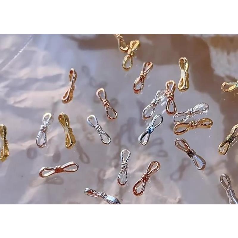 ネイルパーツ 同色5個セット ネイルアート ネイル用品 リボン型 セルフ