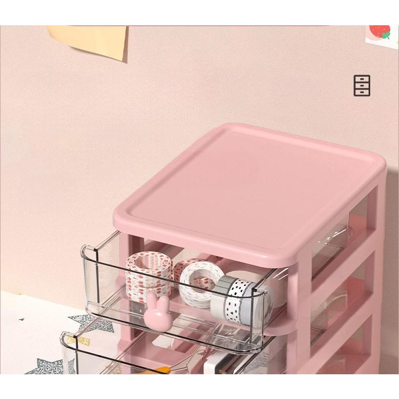 plusnao（プラスナオ） 卓上収納ボックス 3段 収納ケース 小物入れ