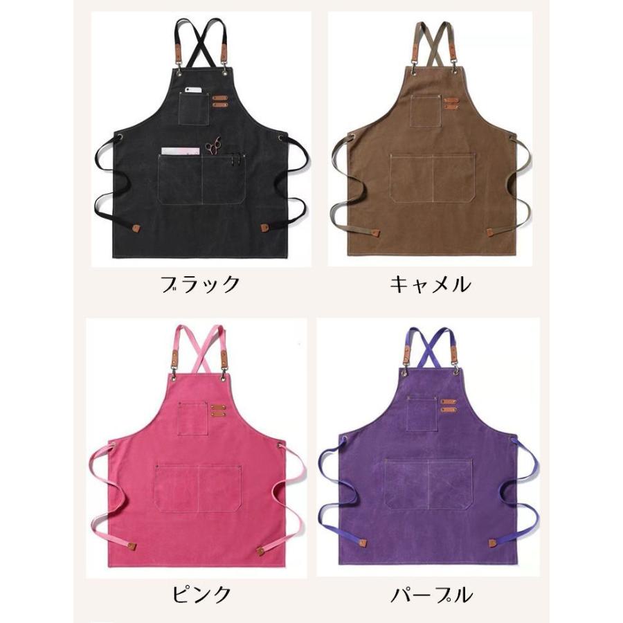 エプロン キャンバス ワークエプロン 男女兼用 前掛け キッチン ガーデニング DIY キャンプ 作業用 複数ポケット おしゃれ メンズ レディース|plusnao|16