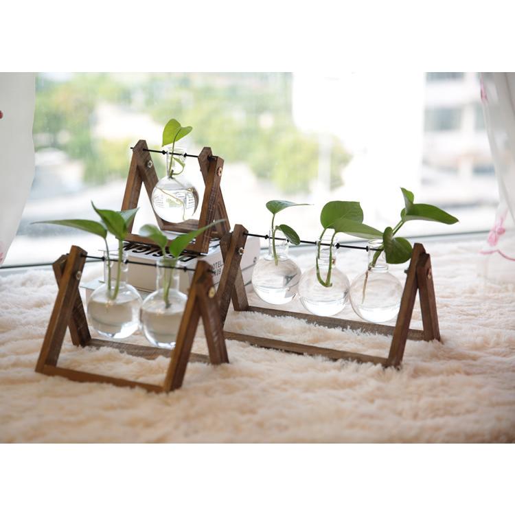 フラワーベース 花瓶 花びん フラワースタンド フラスコ ガラス 卓上