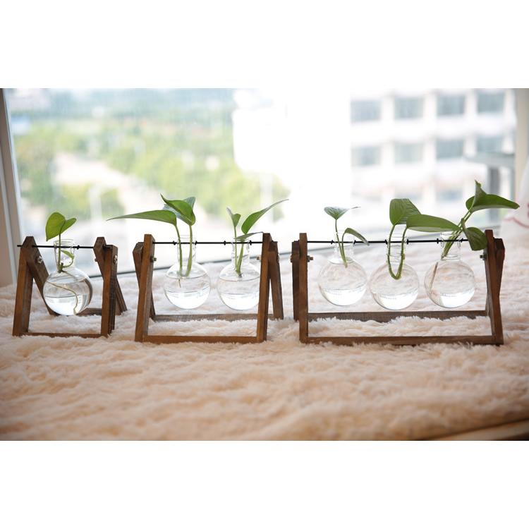 フラスコ型ガラス花瓶・フラワースタンド　多肉植物 フラワーベース 花瓶 花びん フラワースタンド フラスコ ガラス 卓上