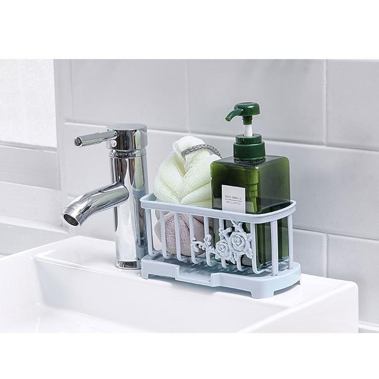 水切りラック ホルダー スポンジ　洗剤置き キッチン シンク 大容量 楽天市場】スポンジラック 可動仕切り2枚付き ステンレス トレー付き