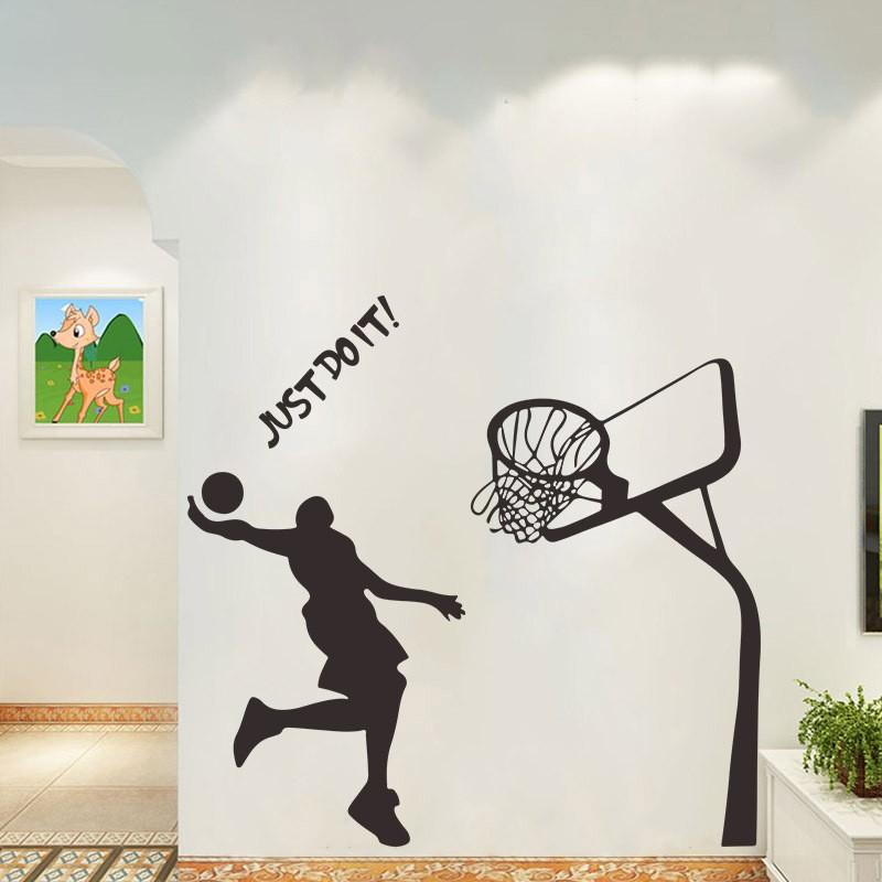 ウォールステッカー 転写式 壁紙シール モノトーン モノクロ バスケットボール ダンクシュート ワンハンドダンク 窓 ガラス 壁シール カッコイイ ク Zak プラスナオyahoo 店 通販 Yahoo ショッピング
