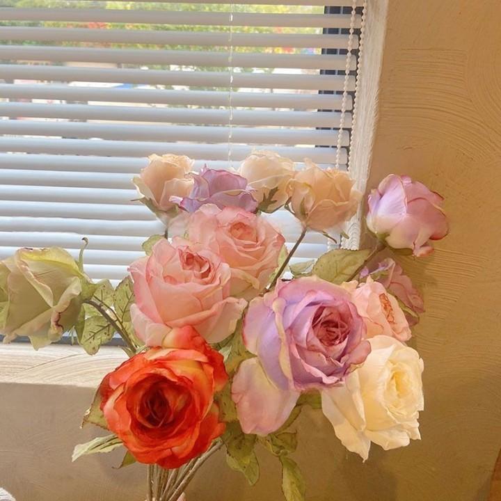 造花 フェイクフラワー アートフラワー 1本 バラ 薔薇 ばら 花 単品