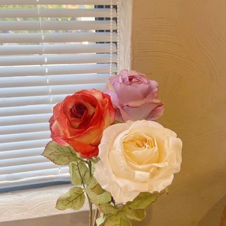 造花 フェイクフラワー アートフラワー 1本 バラ 薔薇 ばら 花 単品