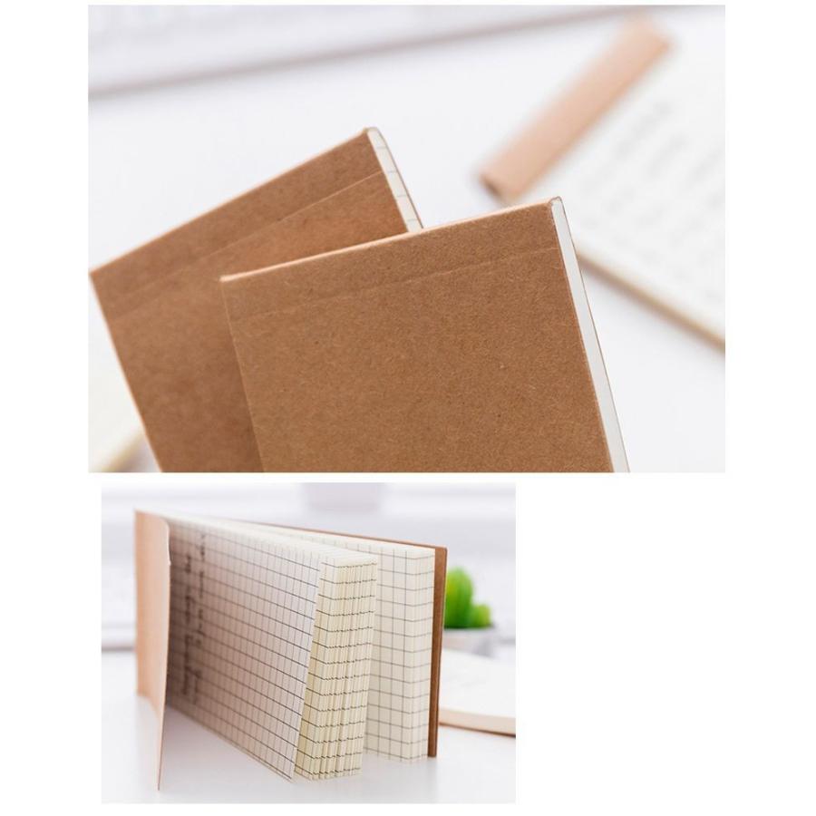plusnao メモ帳 クラフト ポータブルメモ 2冊セット TODO 罫線 無地
