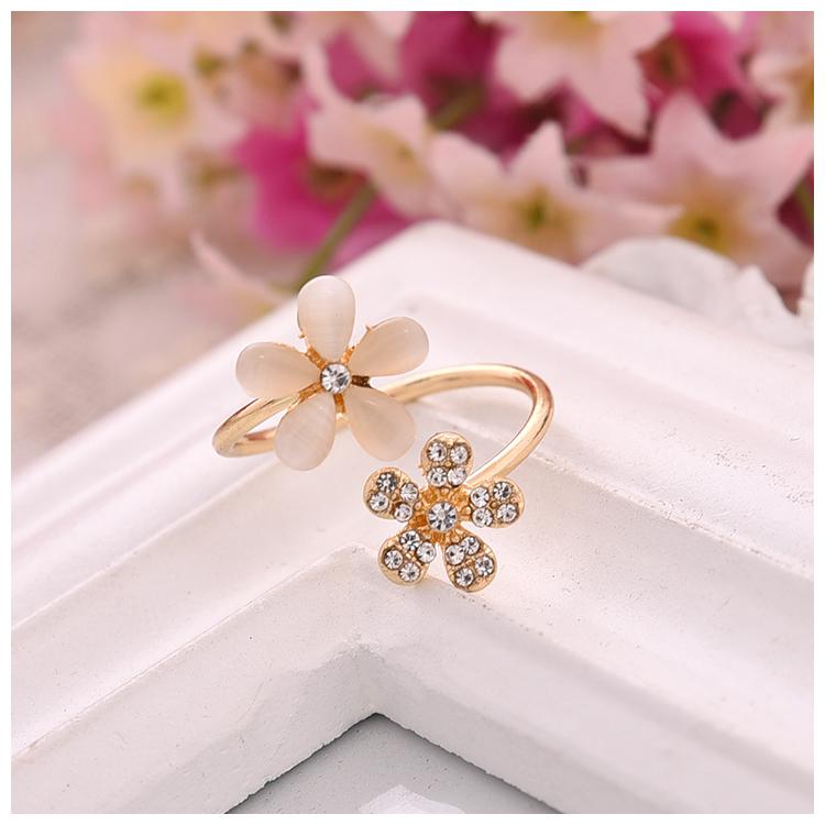 plusnao（プラスナオ） 指輪 リング アクセサリー 花 フラワー ダブル