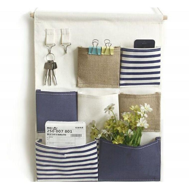 ウォールポケット ウォールケース 壁掛け袋 収納 小物入れ 可愛い かわいい 便利 便利グッズ 壁収納 壁掛け 壁 ウォール ポケット ボーダー レッ プラスナオ Paypayモール店 通販 Paypayモール