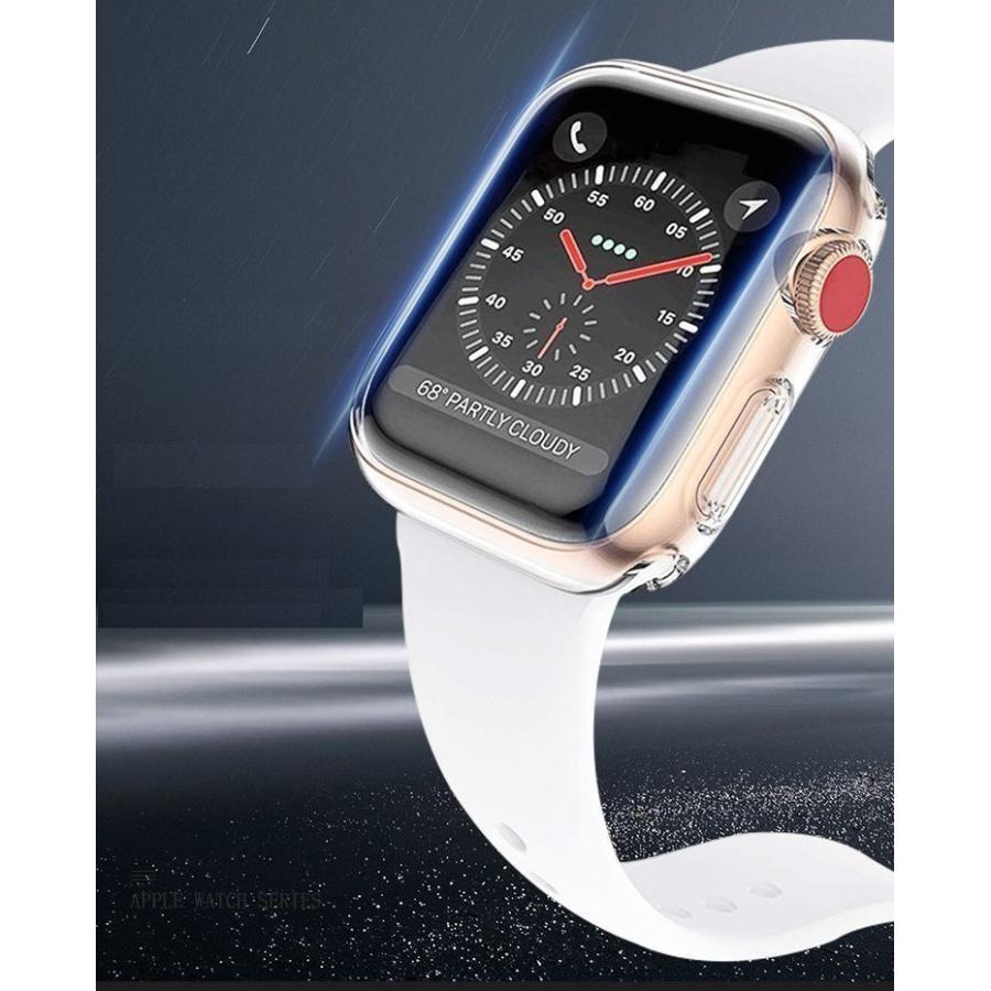 アップルウォッチカバー Apple Watch 保護ケース フェイスカバー ソフトカバー 透明 クリア 38mm 42mm 40mm 44mm 41ｍ｜plusnao｜03