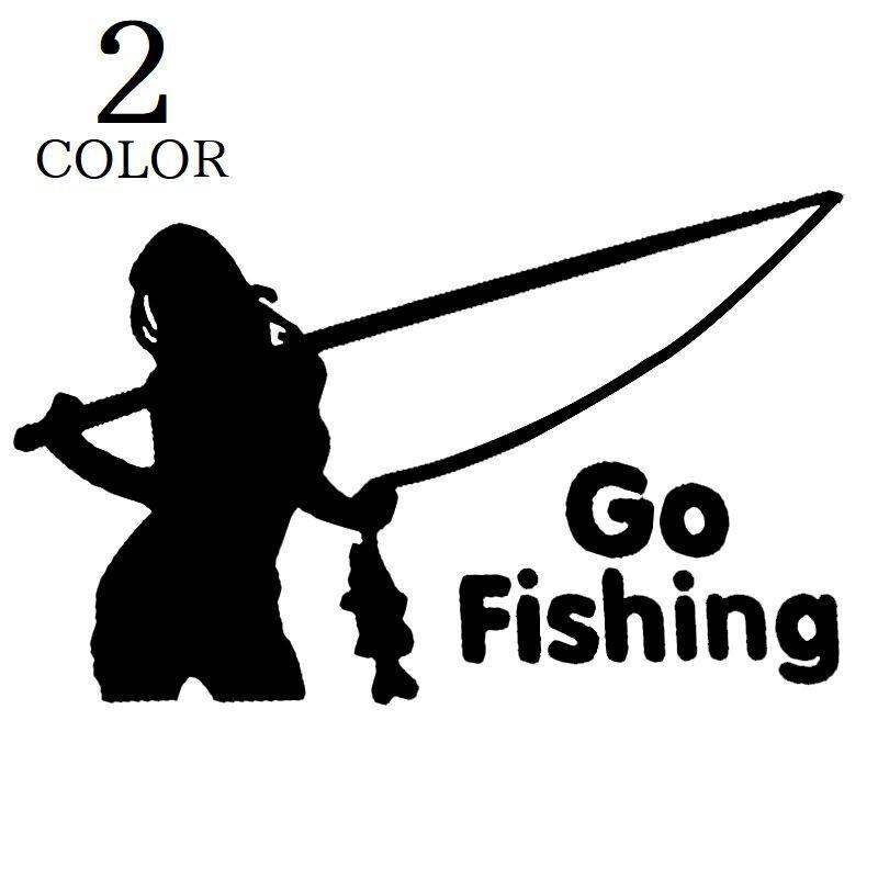 車用ステッカー ステッカー デカール カーステッカー フィッシング 釣り Fishing 女性 英字 車用シール シール カー用品 車用品 カッティン プラスナオ Paypayモール店 通販 Paypayモール