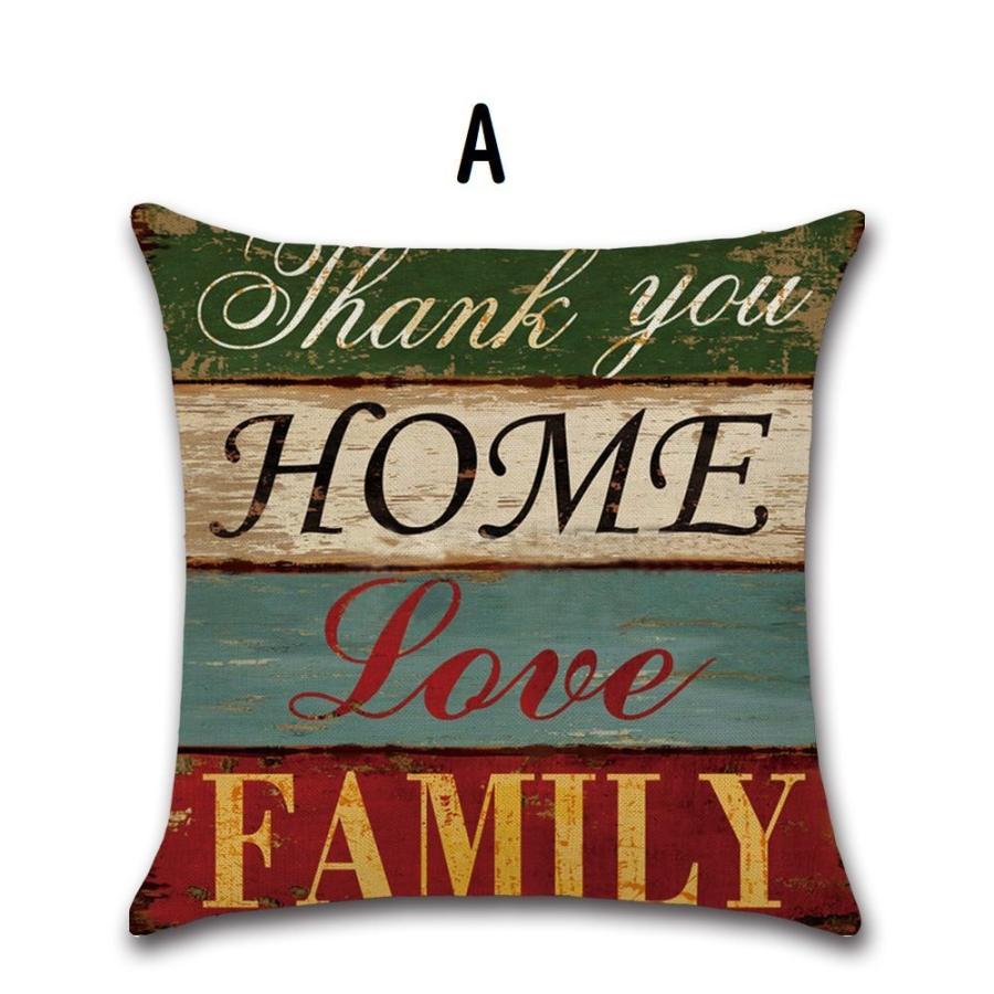 クッションカバー 抱き枕カバー 単品 カバーのみ 正方形 スクエア 角型 45 45 ジッパー開閉 ファスナー 手書き風 英語 筆記体 愛 愛情 Lo プラスナオ Paypayモール店 通販 Paypayモール