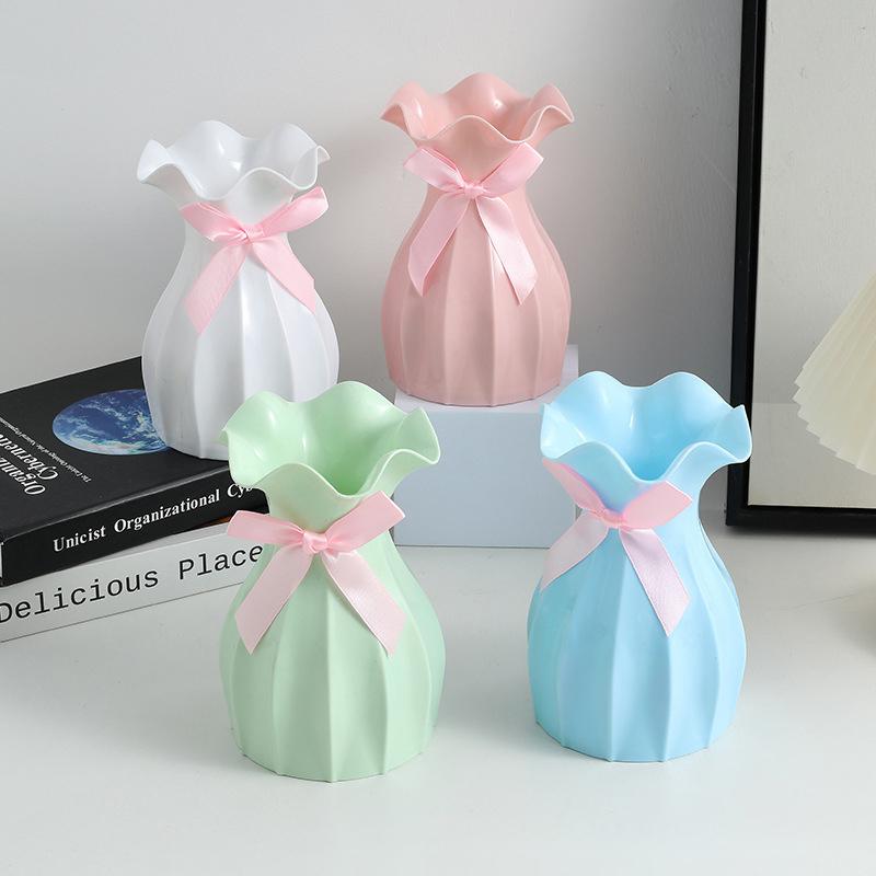 花瓶・フラワースタンド vintage * Portugal ribbon flower vase 花瓶 花器 フラワーベース フラワーポット フラワースタンド リボン 袋