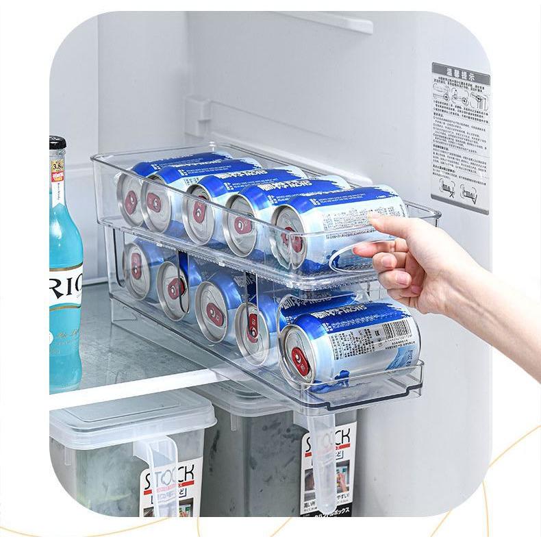 plusnao（プラスナオ） 缶ストッカー 缶飲料 収納ラック 可動式 2段 缶