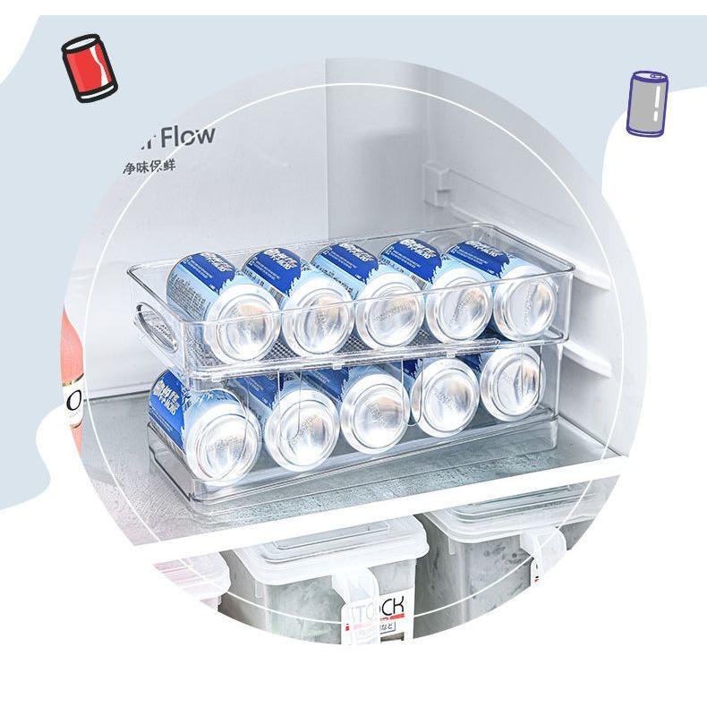 plusnao（プラスナオ） 缶ストッカー 缶飲料 収納ラック 可動式 2段 缶