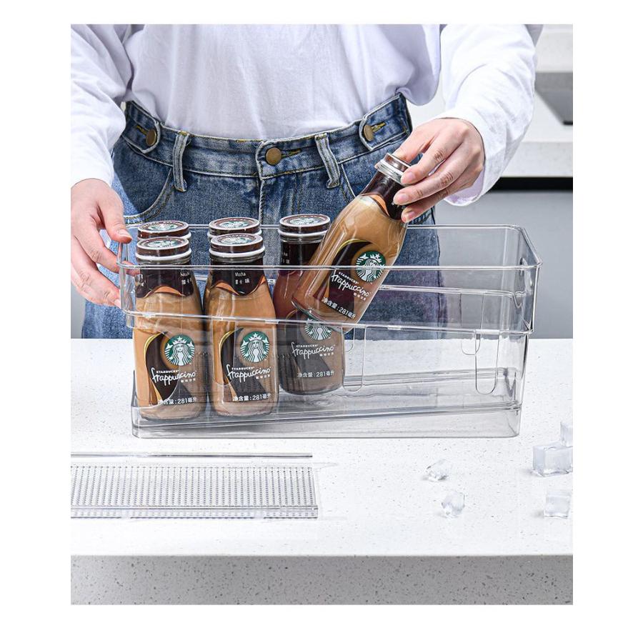 plusnao（プラスナオ） 缶ストッカー 缶飲料 収納ラック 可動式 2段 缶