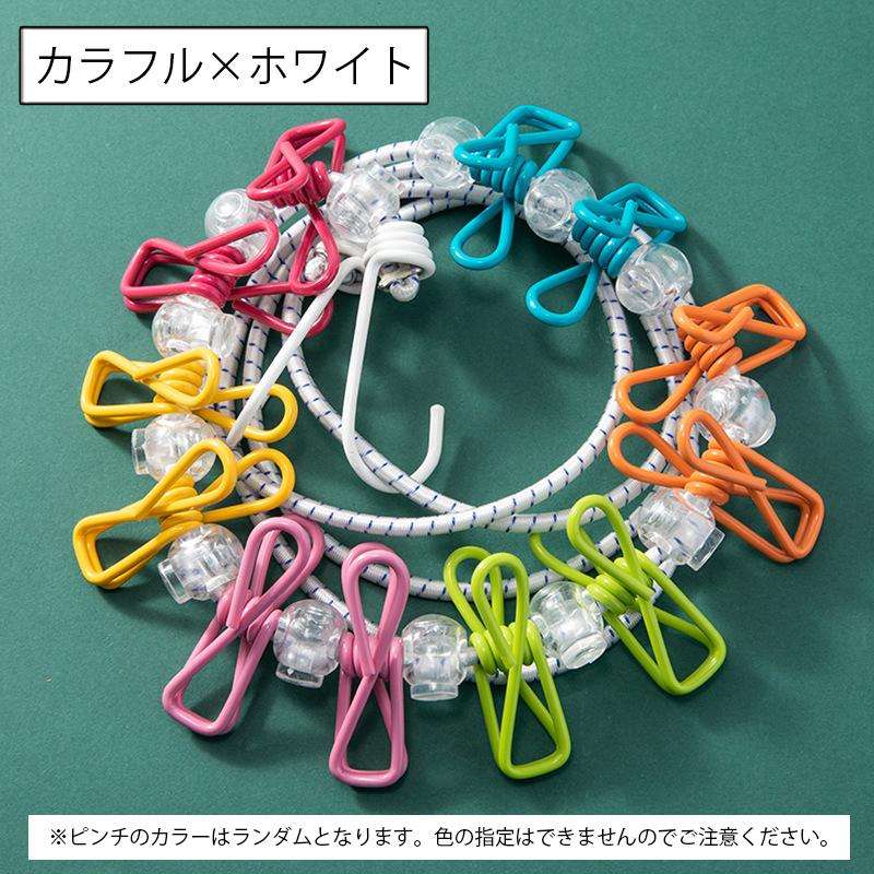 plusnao（プラスナオ） ランドリーロープ 洗濯ロープ ピンチ付き 洗濯