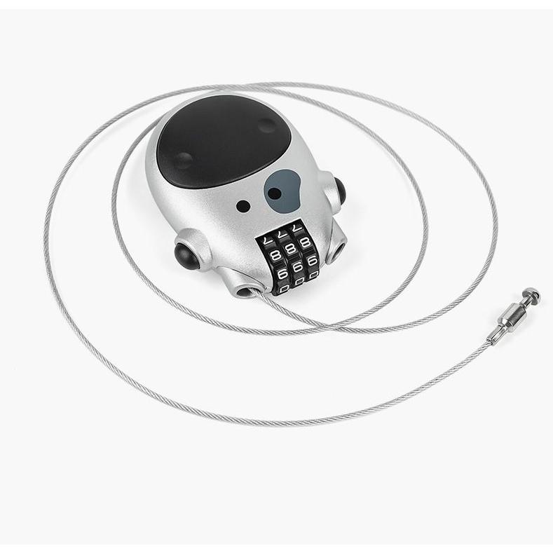 ワイヤーロック 南京錠 鍵 ダイヤル式 巻き取り式 3桁 暗証番号 防犯 盗難防止 セキュリティ 施錠 旅行 海外 空港 検査｜plusnao｜12