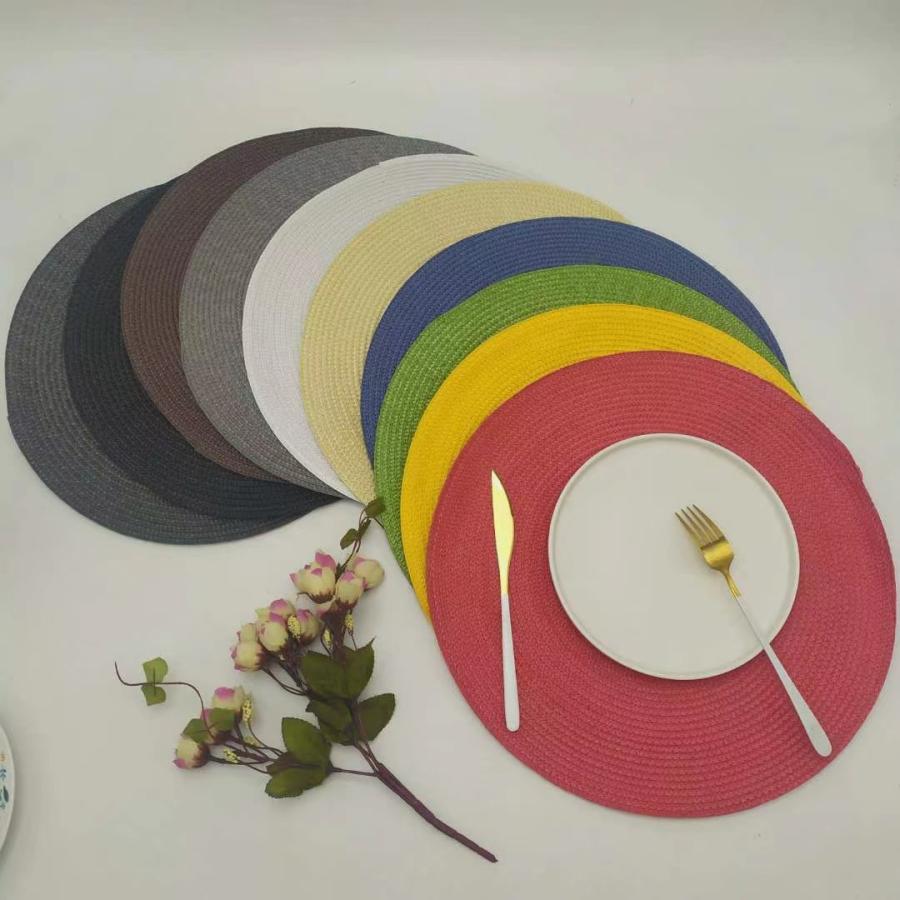 kgka✨円形ランチョンマット（各2枚）8色セット/プレート2枚 fujifuji90-1.jpg