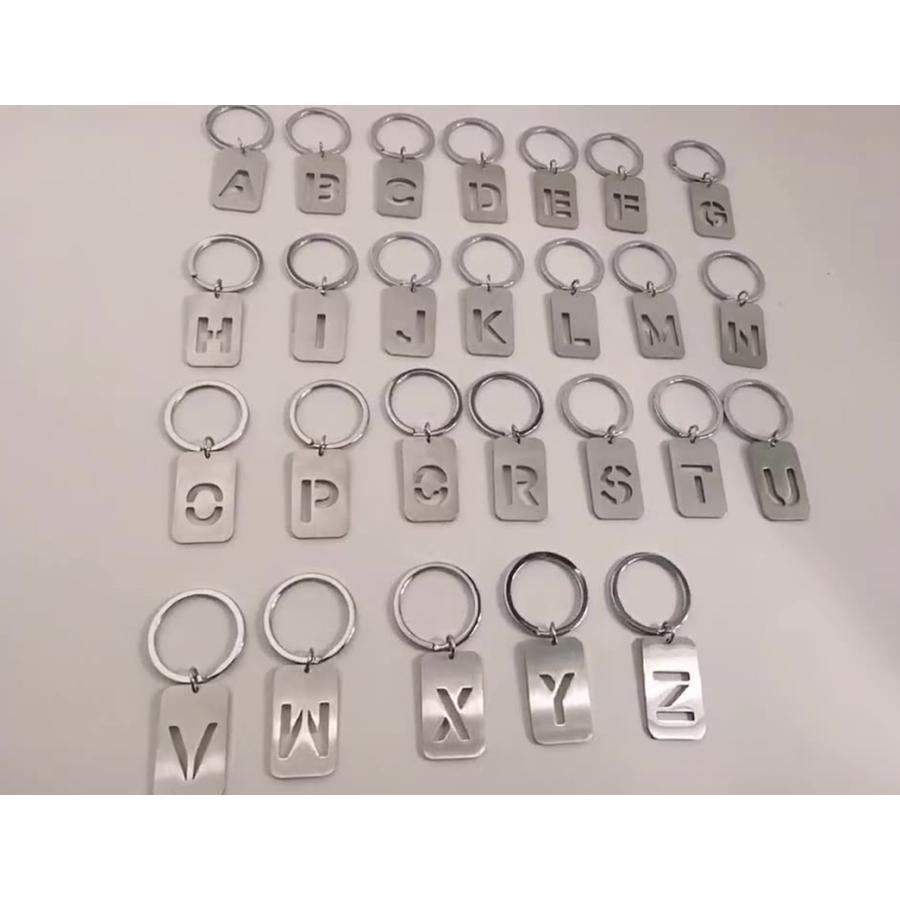 キーホルダー アルファベット イニシャル キーリング キーチェーン