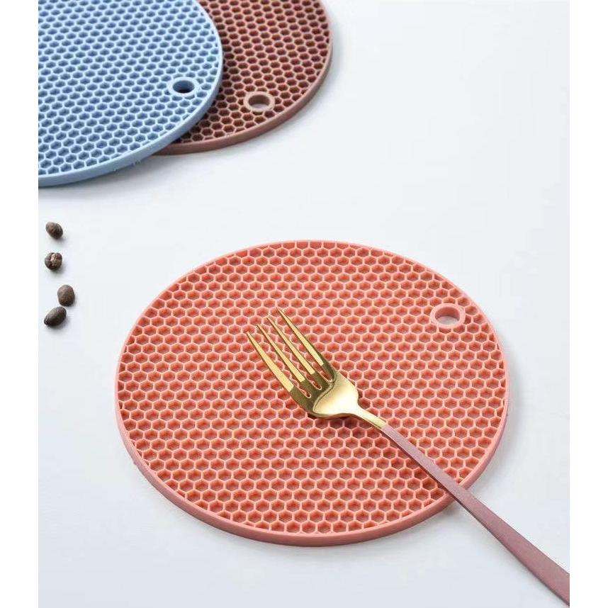 ⭐️❤️ボウルマット 鍋敷 丸い編組プレースマット コースター plusnao 鍋敷き シリコンマット 鍋つかみ 多目的 耐熱 耐冷 円形 丸型