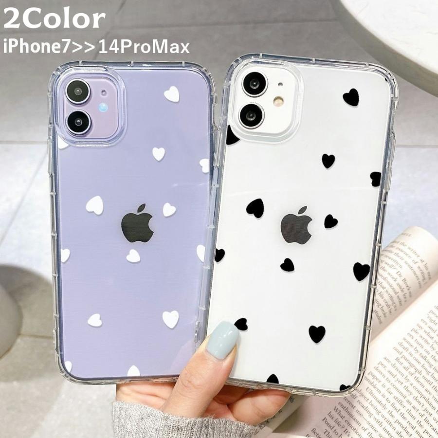 iPhoneケース スマートフォンケース スマホカバー ハート 透明