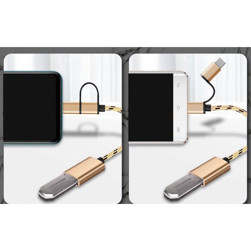 OTGケーブル 2in1 MicroUSB Type-C to USB変換アダプター 充電 通信