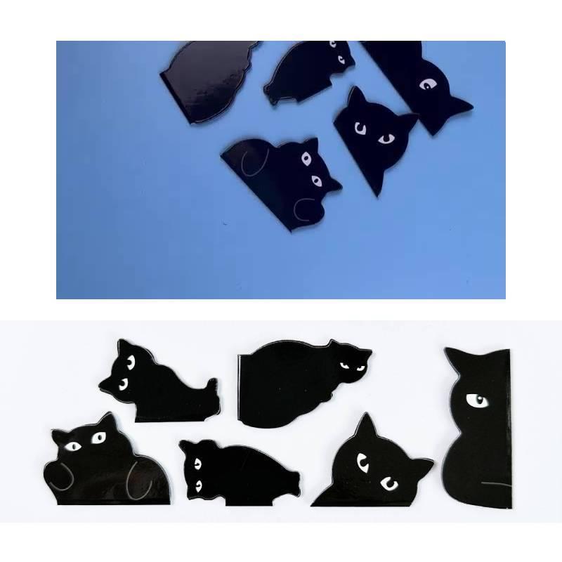 plusnao（プラスナオ） マグネットしおり ブックマーク 黒猫 猫型