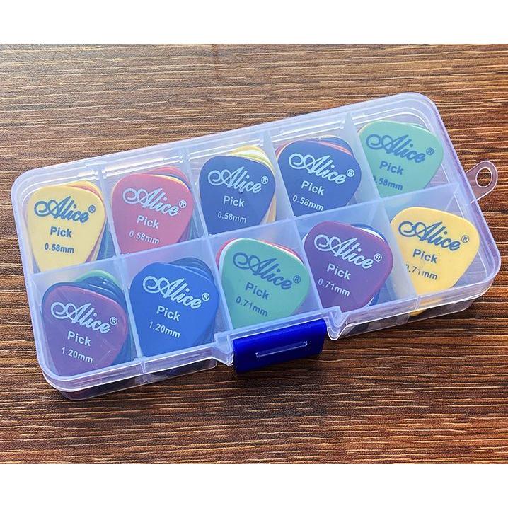 ギターピック 24枚入り セット ピックケース付き ティアドロップ