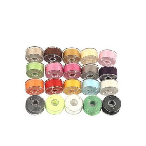 ミシン糸 20色セット ボビン 下糸 裁縫用品 手芸用品 カラー糸 収納