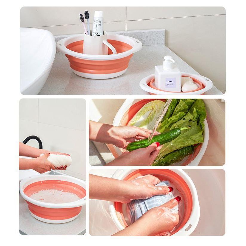洗面器 折りたたみ洗面器 洗面ボウル 洗い桶 たらい キッチン たためる