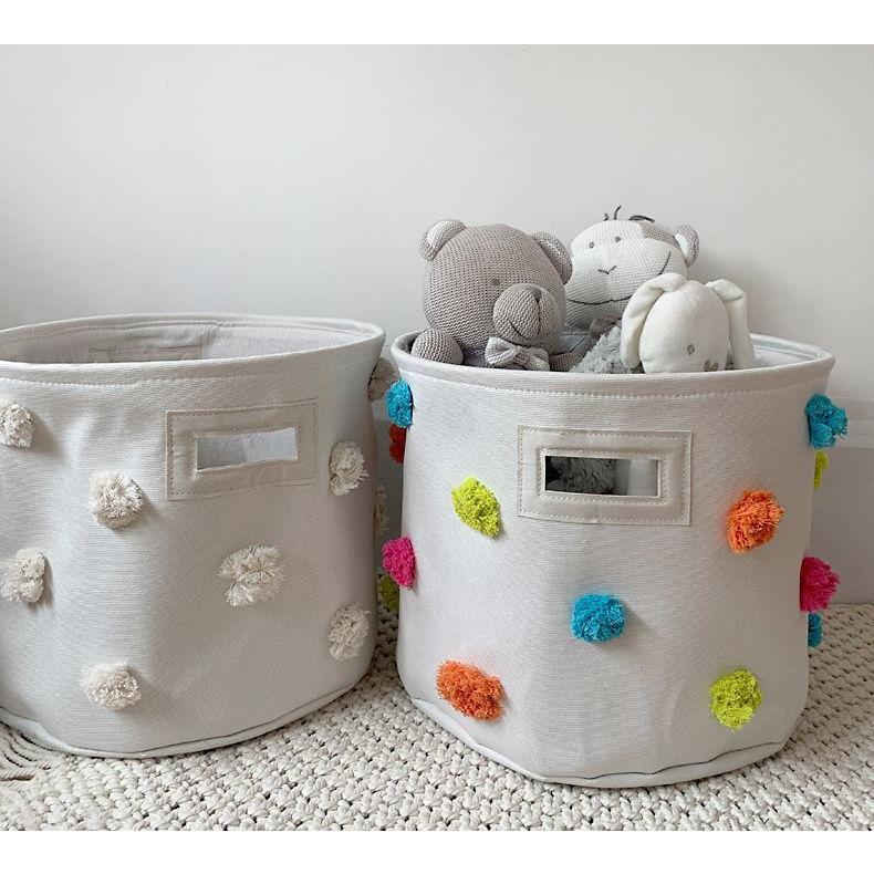 plusnao 収納バスケット 収納ボックス 布製かご おもちゃ箱