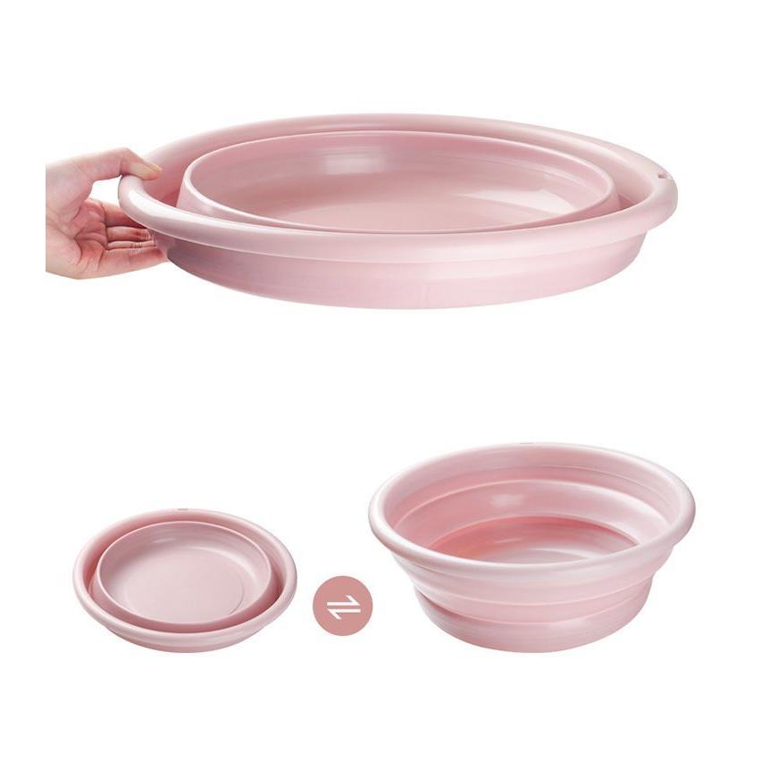 plusnao（プラスナオ） 折りたたみ洗面器 たらい 洗い桶 たためる 省