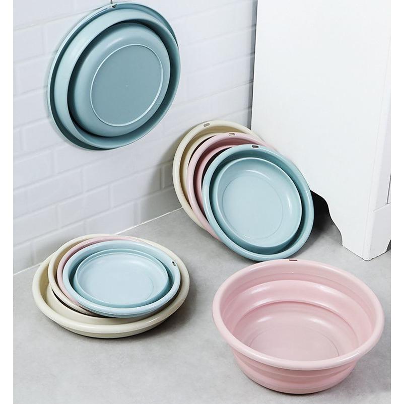 plusnao（プラスナオ） 折りたたみ洗面器 たらい 洗い桶 たためる 省