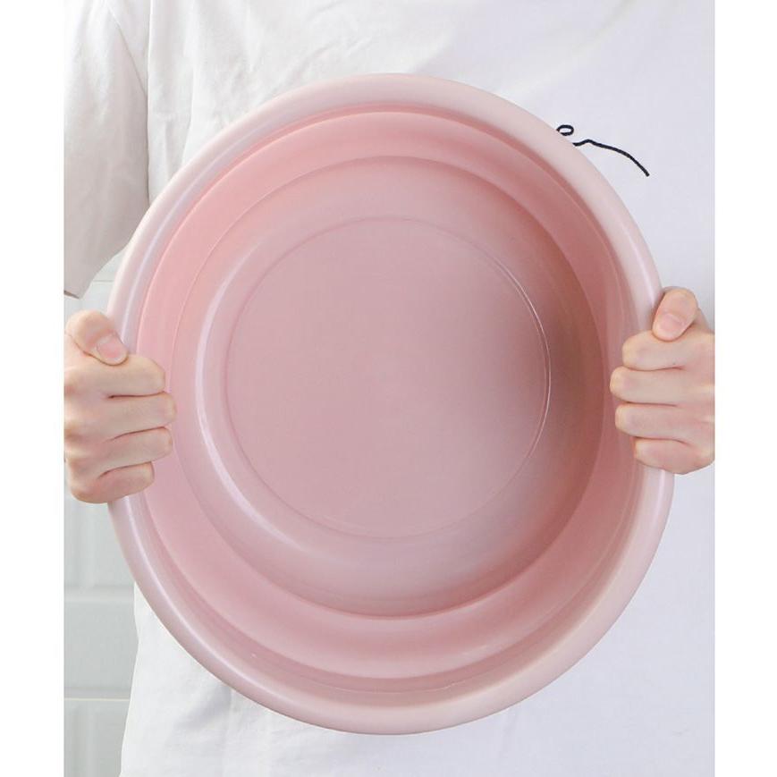 plusnao（プラスナオ） 折りたたみ洗面器 たらい 洗い桶 たためる 省