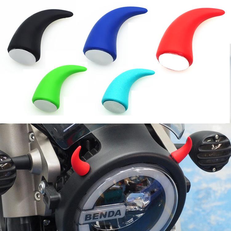 バイク装飾 角 2個セット ヘルメット飾り デコレーション サタン 悪魔
