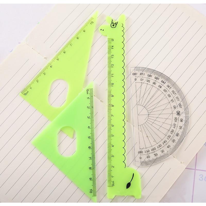 plusnao（プラスナオ） 定規セット 4点セット 文房具 ものさし 15cm