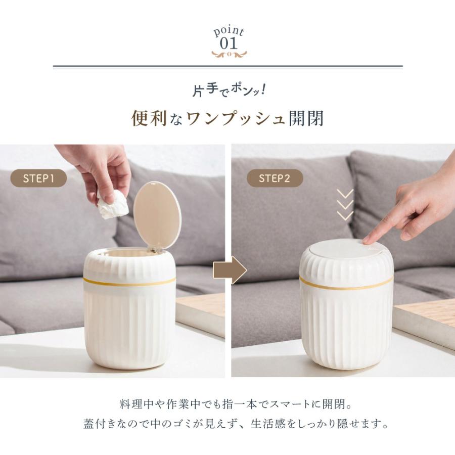 plusnao（プラスナオ） 卓上ゴミ箱 ごみ箱 ダストボックス ワン