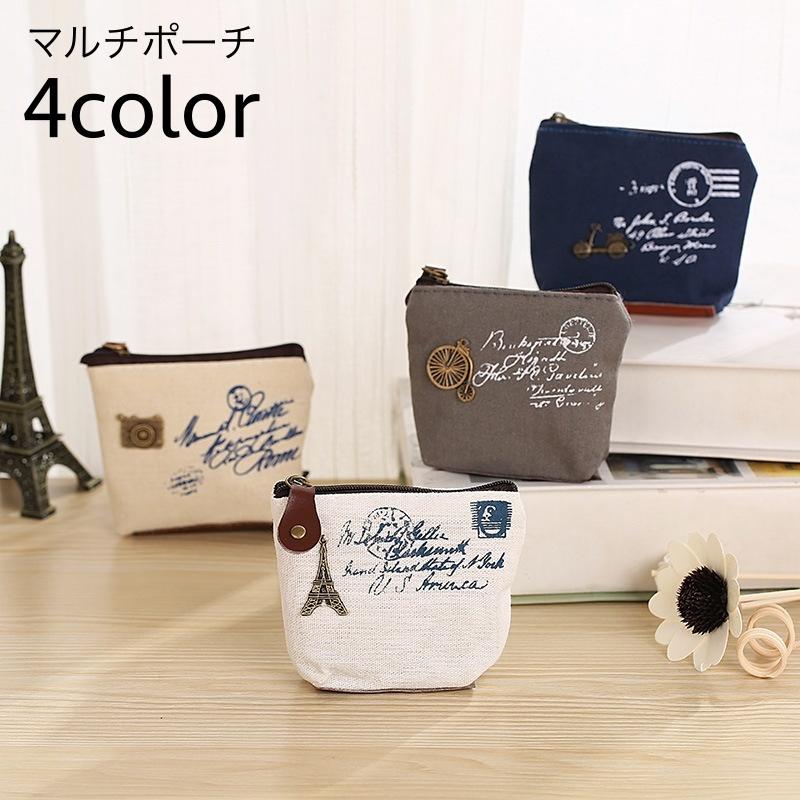 化粧ポーチ マルチポーチ ミニポーチ コインケース メイクポーチ 小銭入れ ミニ財布 カード入れ 小物入れ レディース 女性 ミニウォレット ファスナ の商品画像