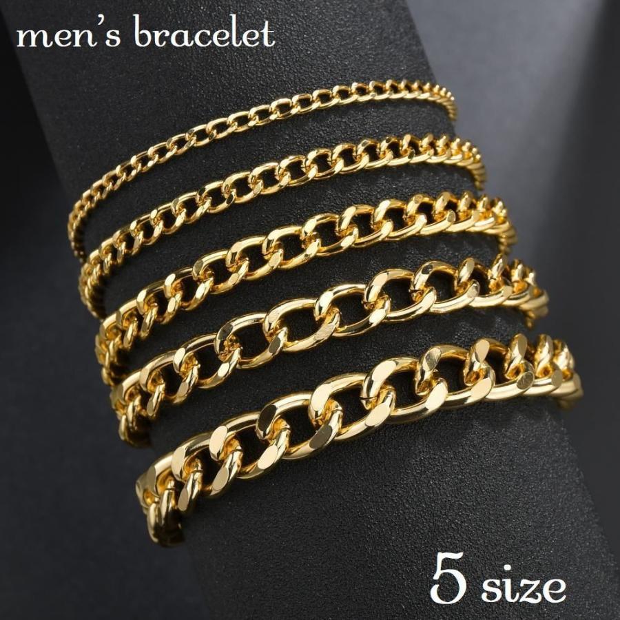 ブレスレット 腕輪 メンズ アクセサリー ファッション小物 チェーンブレスレット シンプル おしゃれ ゴールドカラー お出掛け 誕生日 記念日 プレゼ プラスナオ Paypayモール店 通販 Paypayモール