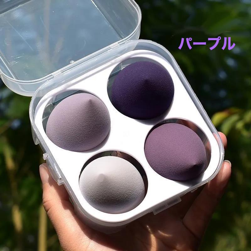 メイクスポンジ 水で膨らむ スポンジ パフパウダー 卵型 しずく
