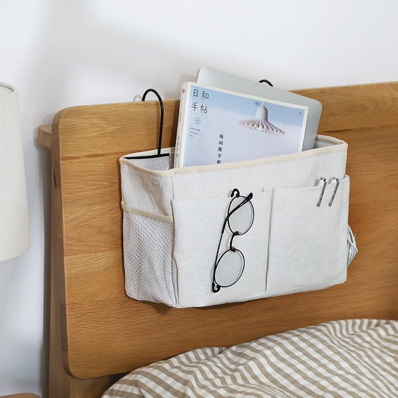 plusnao ベッドサイドポケット 吊り下げラック 小物入れ 収納